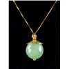 Image 1 : 14k Gold Jade Necklace
