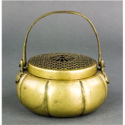 Chinese Bronze Hand Warmer ZHANG MINGQI Mark