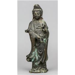 Chinese Bronze Guanyin Statue