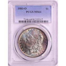 1883-O $1 Morgan Silver Dollar Coin PCGS MS64 AMAZING TONING