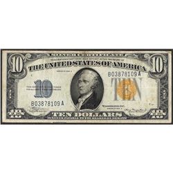 1934A $10 Silver Certificate WWII Emergency North Africa Note