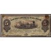 Image 1 : 1873 $5 South Carolina Rail Road Company Obsolete Note