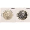 Image 1 : Lot of (2) 1986 $1 American Silver Eagle Coins