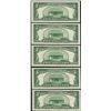 Image 2 : Lot of (5) Consecutive 1953B $5 Silver Certificate Notes Gem Uncirculated