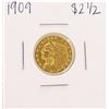 Image 1 : 1909 $2 1/2 Indian Head Quarter Eagle Gold Coin