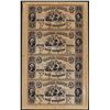 Image 1 : Uncut Sheet of $5 Canal Bank New Orleans Obsolete Notes