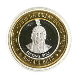 .999 Silver Buffalo Bills Resort & Casino Primm, NV $10 Limited Edition Gaming T