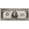 Image 1 : 1934A $500 Federal Reserve Note Chicago Repaired Corner