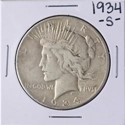 1934-S $1 Peace Silver Dollar Coin