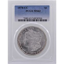 1878-CC $1 Morgan Silver Dollar Coin PCGS MS63