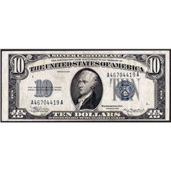 1934 $10 Silver Certificate Note