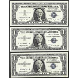 Lot of (3) 1957B $1 Silver Certificate Notes