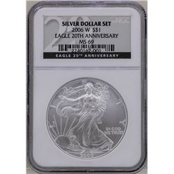 2006-W $1 American Silver Eagle Coin NGC MS69