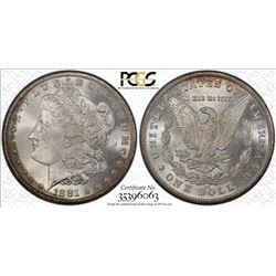 1881-CC $1 Morgan Silver Dollar Coin PCGS MS65