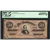 Image 1 : 1864 $50 Confederate States of America Note T-66 PCGS Extremely Fine 40PPQ