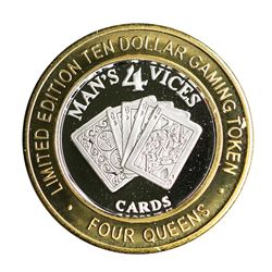 .999 Silver Four Queens Casino Hotel Las Vegas $10 Limited Edition Gaming Token