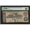 Image 1 : 1863 $5 Confederate States of America Note T-60 PMG Extremely Fine 40