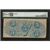 Image 2 : 1863 $5 Confederate States of America Note T-60 PMG Extremely Fine 40