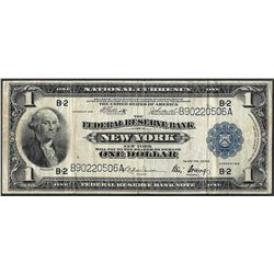 1918 $1 Federal Reserve Bank Note New York