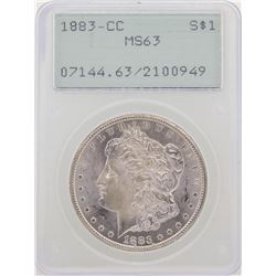 1883-CC $1 Morgan Silver Dollar Coin PCGS MS63 Green Rattler