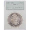 Image 1 : 1883-CC $1 Morgan Silver Dollar Coin PCGS MS63 Green Rattler