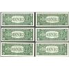 Image 2 : Lot of (6) 1957 $1 Silver Certificate Notes