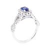 Image 4 : 14KT White Gold 1.38 ctw Sapphire and Diamond Ring