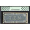 Image 2 : 1864 $10 Confederate States of America Note T-68 PCGS New 62PPQ