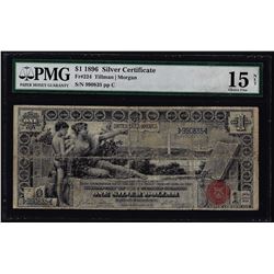 1896 $1 Educational Silver Certificate Note Fr.224 PMG Choice Fine 15 Net