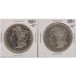 Lot of 1880-O & 1881-O $1 Morgan Silver Dollar Coins