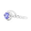 Image 2 : 14KT White Gold 0.78 ctw Tanzanite and Diamond Ring