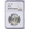Image 1 : 1945 Walking Liberty Half Dollar Coin NGC MS65