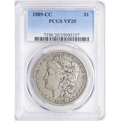 1889-CC $1 Morgan Silver Dollar Coin PCGS VF20