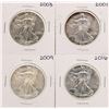 Image 1 : Lot of 2001, 2003, 2009, & 2016 $1 American Silver Eagle Coins