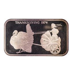 1974 Thanksgiving Madison Mint 1 oz .999 Fine Silver Art Bar