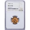 Image 1 : 1947-S Lincoln Wheat Cent Coin NGC MS67RD