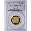 Image 1 : 2010 Belarus 50 Roubles Eagle Owl Gold Coin w/ Diamond Eyes PCGS PR69DCAM w/ COA