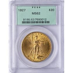 1927 $20 St. Gaudens Double Eagle Gold Coin PCGS MS62
