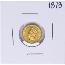 1873 Open 3 $1 Indian Princess Head Dollar Gold Coin
