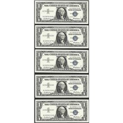 Lot of (5) Consecutive 1957 $1 Silver Certificate Notes
