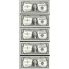 Image 1 : Lot of (5) Consecutive 1957 $1 Silver Certificate Notes
