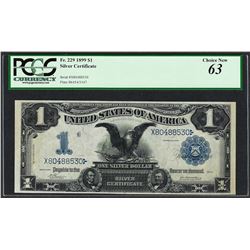 1899 $1 Black Eagle Silver Certificate Note Fr.229 PCGS Choice New 63
