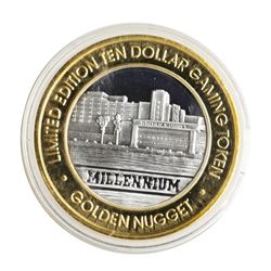 .999 Silver Golden Nugget Laughlin, Nevada $10 Casino Limited Edition Gaming Tok