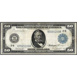 1914 $50 Federal Reserve Note New York