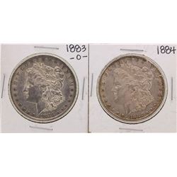Lot of 1883-O & 1884 $1 Morgan Silver Dollar Coins