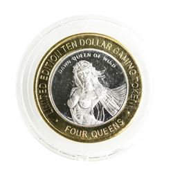.999 Silver Four Queens Casino Hotel Las Vegas $10 Limited Edition Gaming Token