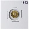 Image 1 : 1853 $1 Liberty Head Gold Dollar Coin