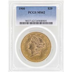 1900 $20 Liberty Head Double Eagle Gold Coin PCGS MS62