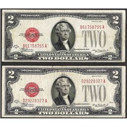 Lot of 1928C & 1928D $2 Legal Tender Notes