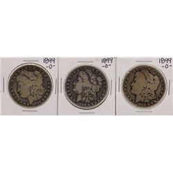 Lot of (3) 1899-O $1 Morgan Silver Dollar Coins